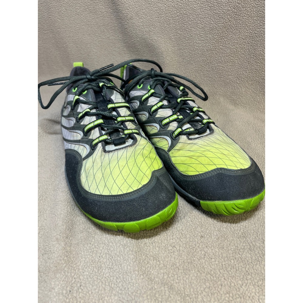 Merrell Trail Glove Minimalist Trail Running Shoes Lime Green Grey Mens 10.5